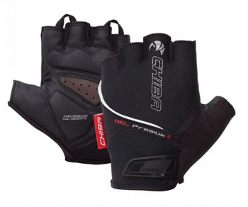 Rękawiczki rowerowe Chiba Gel Premium żelowe czarne
