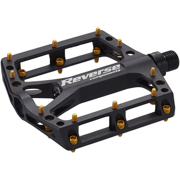 Pedały Reverse Components Black One MTB platformowe czarno-złote