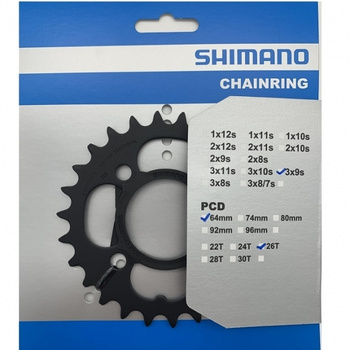 Zębatka Shimano Alivio FC-M430 26T 64mm czarna